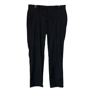 Calvin Klein Pants Mens 32x30 Black Stretch Slim Fit Mid-Rise Flat Front Classic